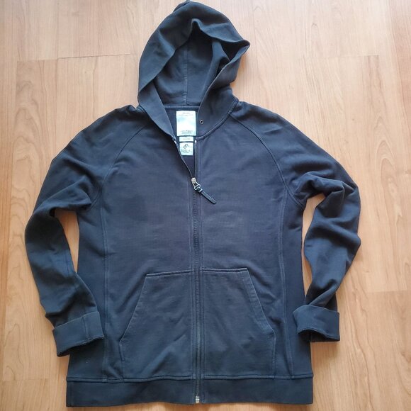 Men's VISVIM Black Zip-Up Hoodie Size 3 Made In Japan VGUC - Picture 1 of 8